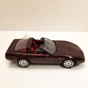 🚗1993 Chevrolet Corvette Convertible Burgundy Vintage Collectible Car Diecast M